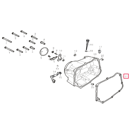 [W-G20-06001-00] Junta tapa embrague Pitbike motor semi-auto 88 ZF