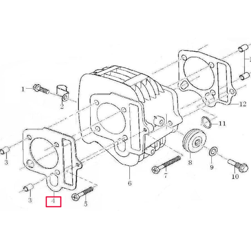 [100208860] Junta culata Pitbike motor 125-G-02 Zongshen