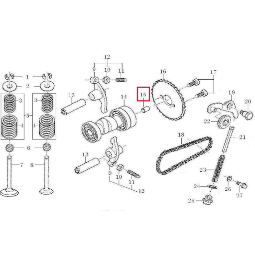 [100100867] Casquillo arbol de lévas Pitbike motor 125-G-02 Zongshen
