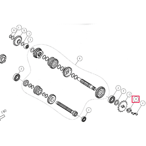 [86420] Pletina piñón de ataque Pitbike motor Daytona Anima