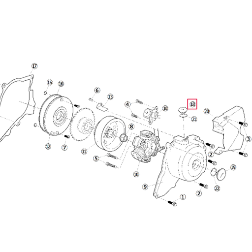 [88875] Tapón pequeño tapa encendido 190 arranque elec. motor Daytona Anima