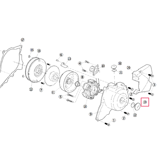 [88880] Tapón grande tapa encendido 190 arranque elec. motor Daytona Anima