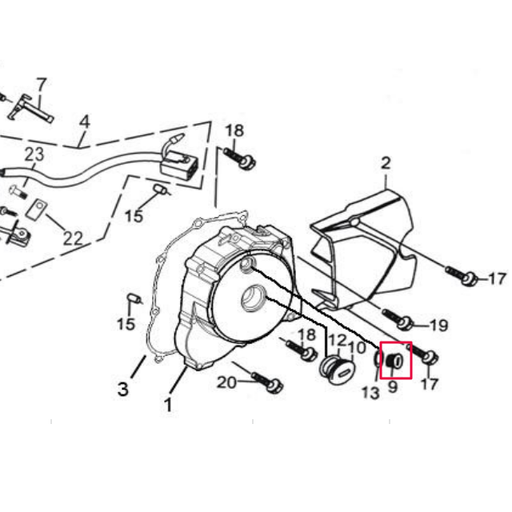[D00A042] Tapón registro tapa encendido Pitbike motor 150-02E YX