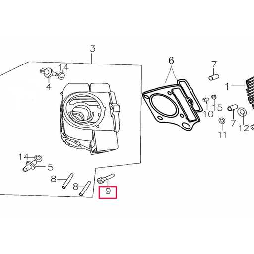 [GB5783] Tornillo cilindro M5x12 Pitbike motor 150-3/E 150-5 YX