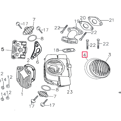 [E03B006] Junta tapa izquierda culata Pitbike motor 150-3/E 150-5 YX