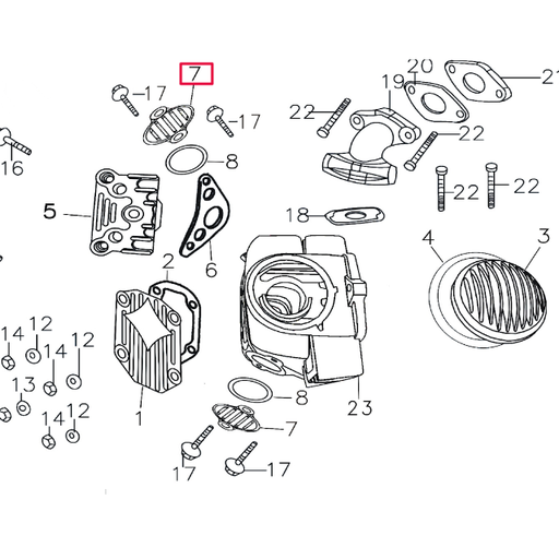 [208A032] Tapa balancín Pitbike motor 150-3/E 150-5 YX