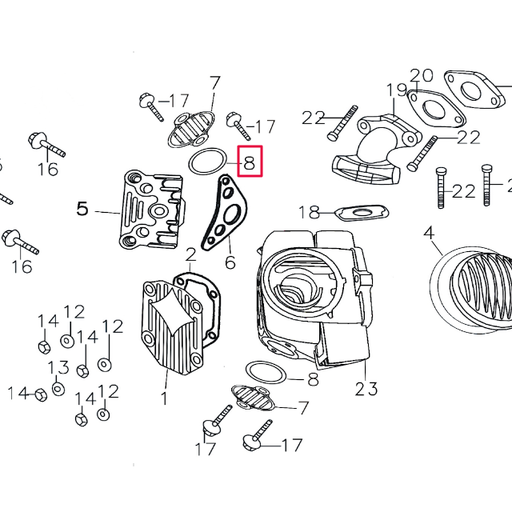 [D00C058] Junta tapa balancín Pitbike motor 150-3/E 150-5 YX