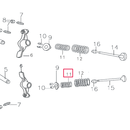 [208H004] Muelle de válvula pequeño Pitbike motor 150-3/E 150-5 YX
