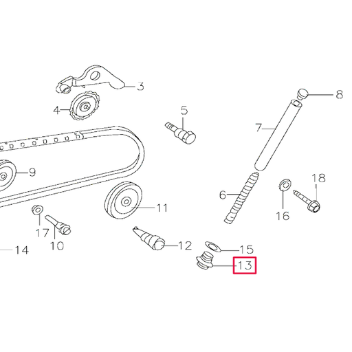 [D00E025] Tornillo tapón tensor cadena distribución Pitbike motor 150-3/E 150-5 YX