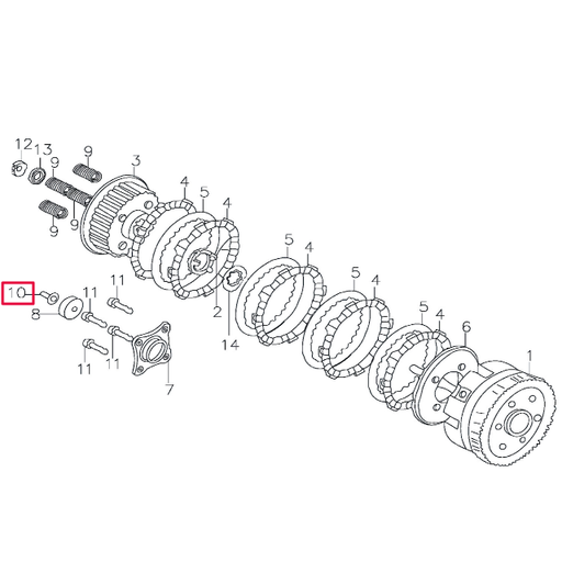 [208-9-10] Empujador embrague Pitbike motor 150-3 150-5 YX