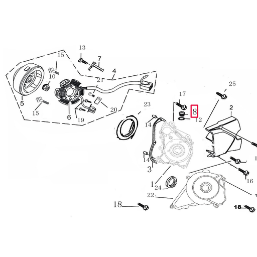 [D00A042BCR] Tapón registro tapa encendido Pitbike motor 150-3 YX