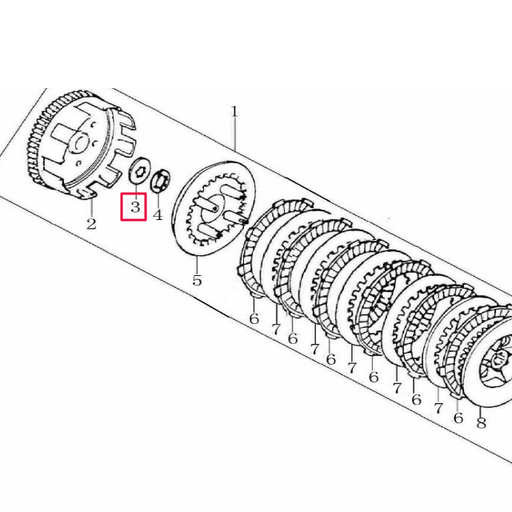 [22002-G011-0000] Arandela campana de embrague Pitbike Zongshen 155Z