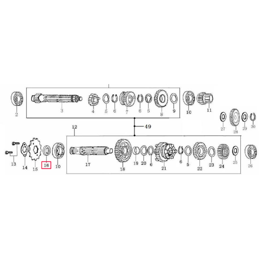 [90303-D002-0000] Retén piñón de ataque Pitbike Zongshen 155Z