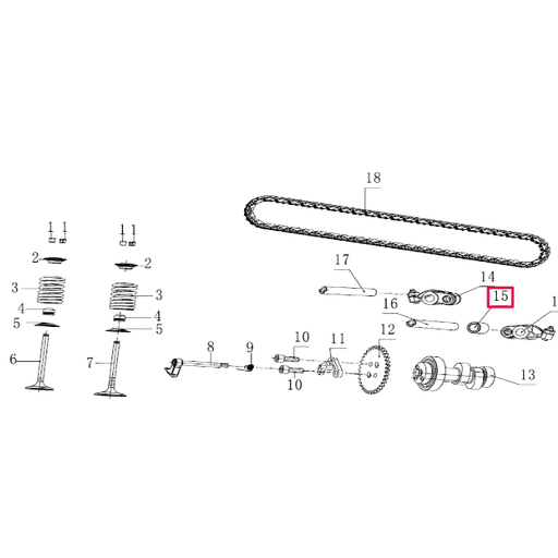[100061404] Casquillo balancín/eje Pitbike motor 190 Zongshen