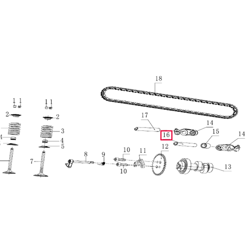 [100061403] Eje pasador balancín escape Pitbike motor 190 Zongshen