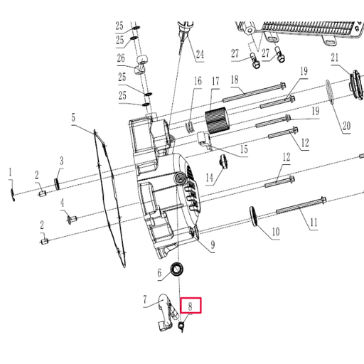 [100104760] Reten leva embrague Pitbike motor 190 Zongshen