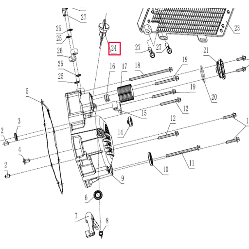 [100104873] Varilla nivel de aceite Pitbike motor 190 Zongshen