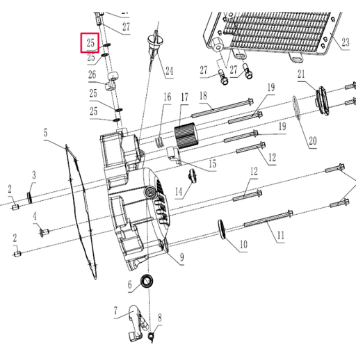 [100106578] Arandela latiguillo aceite Ø10xØ14x1 Pitbike motor 190 Zongshen