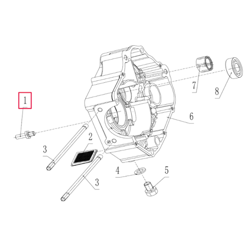 [100100392] Tornillo eje fijación muelle retorno Pitbike motor 190 Zongshen