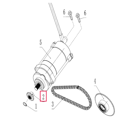 [100061487] Piñón motor de arranque Pitbike motor 190 Zongshen