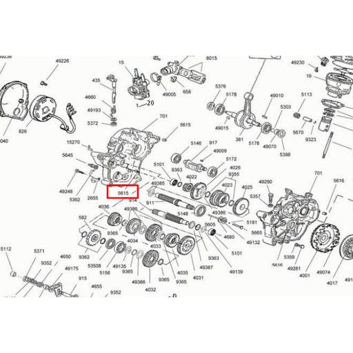 [0/005.560.2580] Pasador de clavija carter Rieju motores AM6