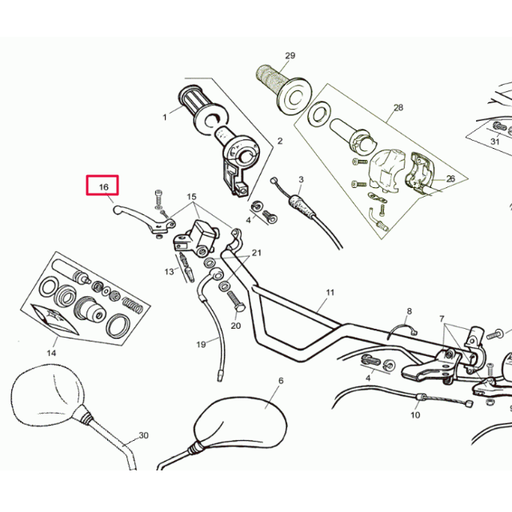 [0/000.830.0164] Maneta de freno Rieju 50 RR / Spike