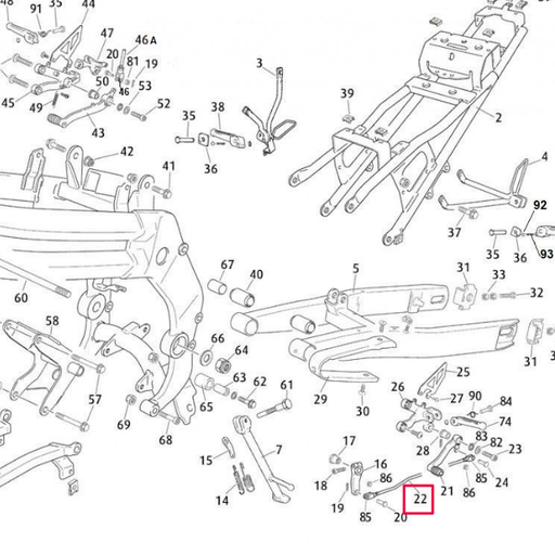 [0/000.240.7002] Varilla mando cambio Rieju RS3 50-125