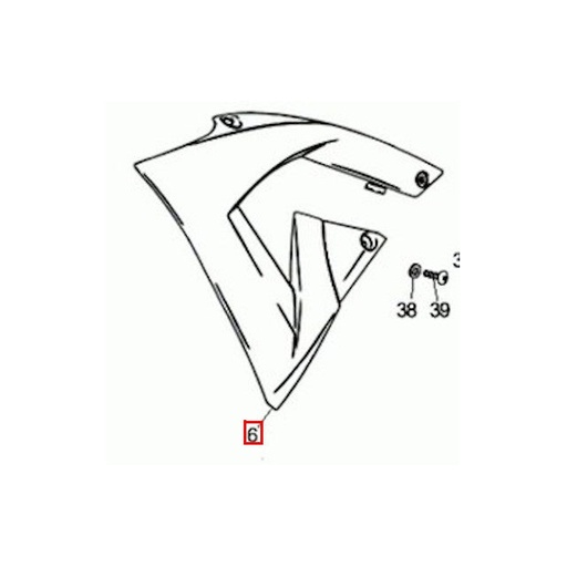 [0/000.570.5169] Tapa radiador izquierda Rieju 50 SMX 08 azul