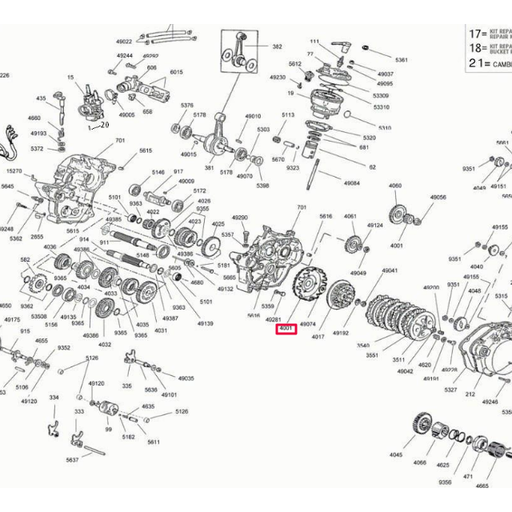 [0/005.710.2527] Campana de embrague Minarelli AM6 20/71 Rieju 50cc