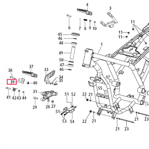 [0/000.130.4000] Soporte estribera Rieju Century 125 Euro 4
