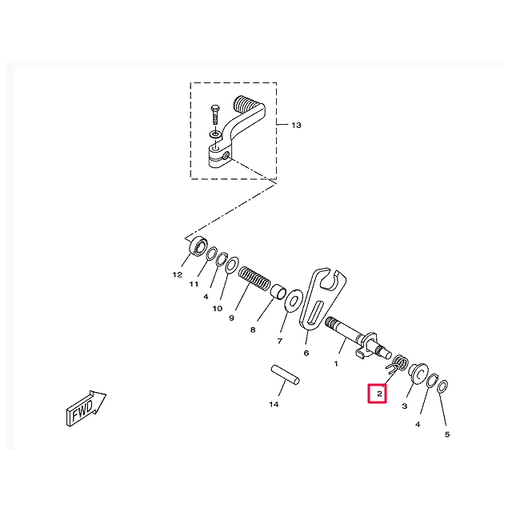 [0/005.460.2027] Muelle selector cambio Rieju MRT 50 AM6 E2 / E4 / E5