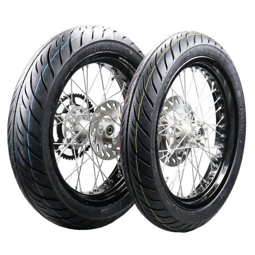 [0/K00.115.0005] Juego ruedas completas 17" Rieju 50 MRT / 125 Marathon Negro