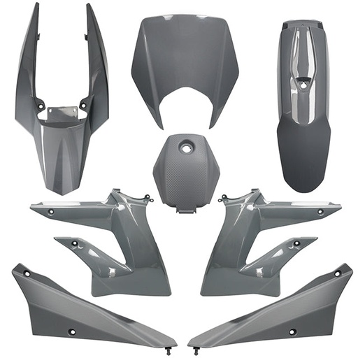 [AP55BP10.984.IGY] Carenados Derbi Senda DRD Racing/X-treme 11-17 8 piezas inyeción AllPro - Gris