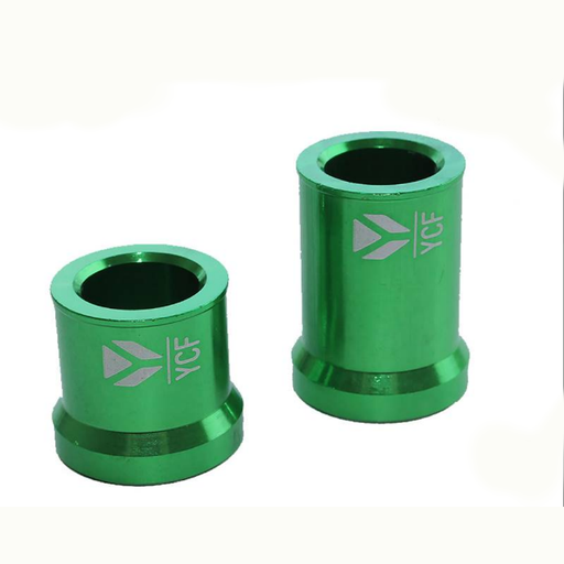 [ERC1AV-GR] Casquillos CNC rueda delantera Pitbike YCF - Verde