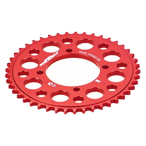 [CA06R47-RD] Corona Pitbike Z-47 420 4 agujeros Aluminio Rojo YCF