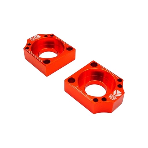 [TC07-OR] Tensores de cadena CNC Ø15 Pitbike YCF - Naranja