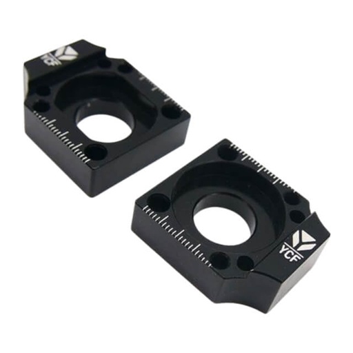 [TC12-BK] Tensores de cadena CNC Ø15 Basculante alu Pitbike YCF - Negro