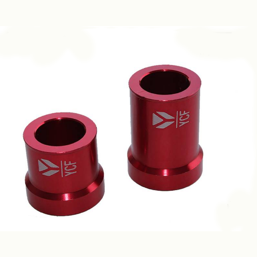 [ERC1AV-RD] Casquillos CNC rueda delantera Pitbike YCF - Rojo