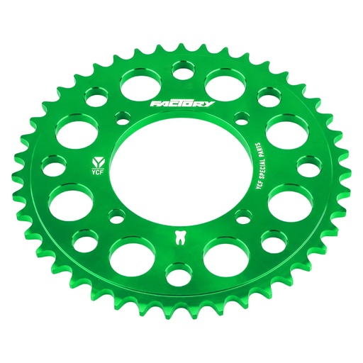 [CA06R43-GR] Corona Pitbike Z-43 420 4 agujeros Aluminio Verde YCF