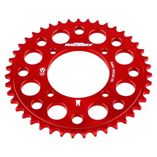 [CA06R43-RD] Corona Pitbike Z-43 420 4 agujeros Aluminio Rojo YCF