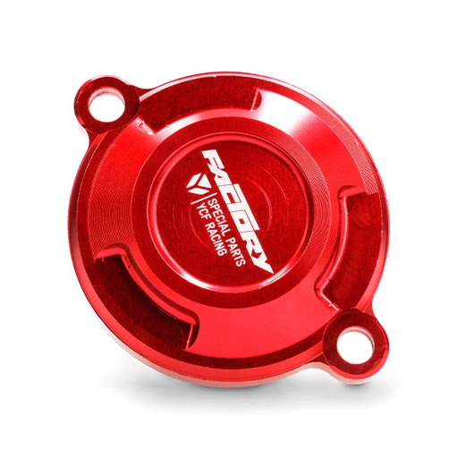 [OFCCRF-RD] Tapa filtro de aceite motor YX 150/160 CRF/KLX Pitbike YCF - Rojo
