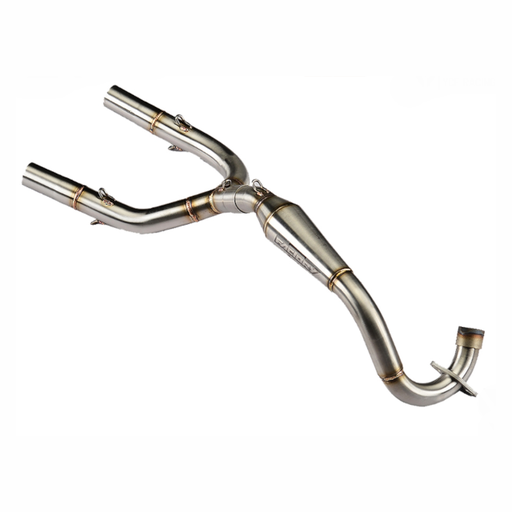 [YC110-13028-04] Colector doble Pitbike YCF Bigy Factory Daytona 190MX 2017