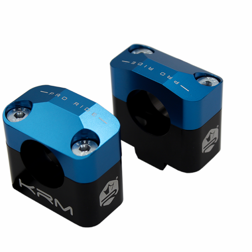 [KR466F] Torretas de manillar 28mm KRM - Negro / Azul